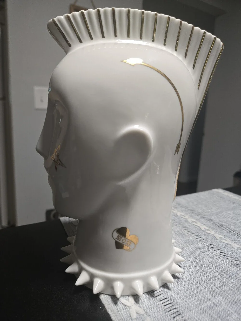 Jonathan Adler Gilded Muse Mohawk Lollipop Holder, Decor Piece